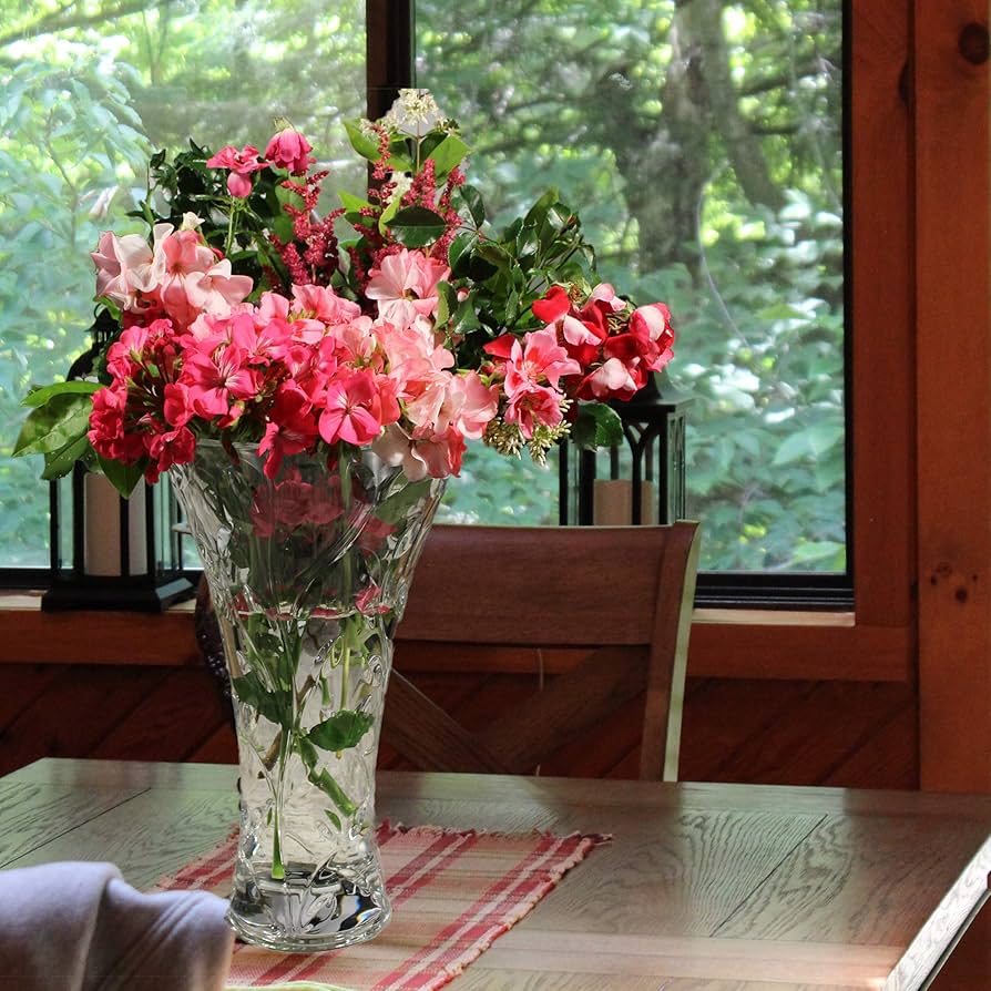 RCR Laurus 花瓶 25cm イタリア製 Amazon.com: Lorren Home Trends Crystal Laurus Vase 11